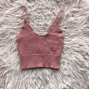 cute pink brandy knit top!